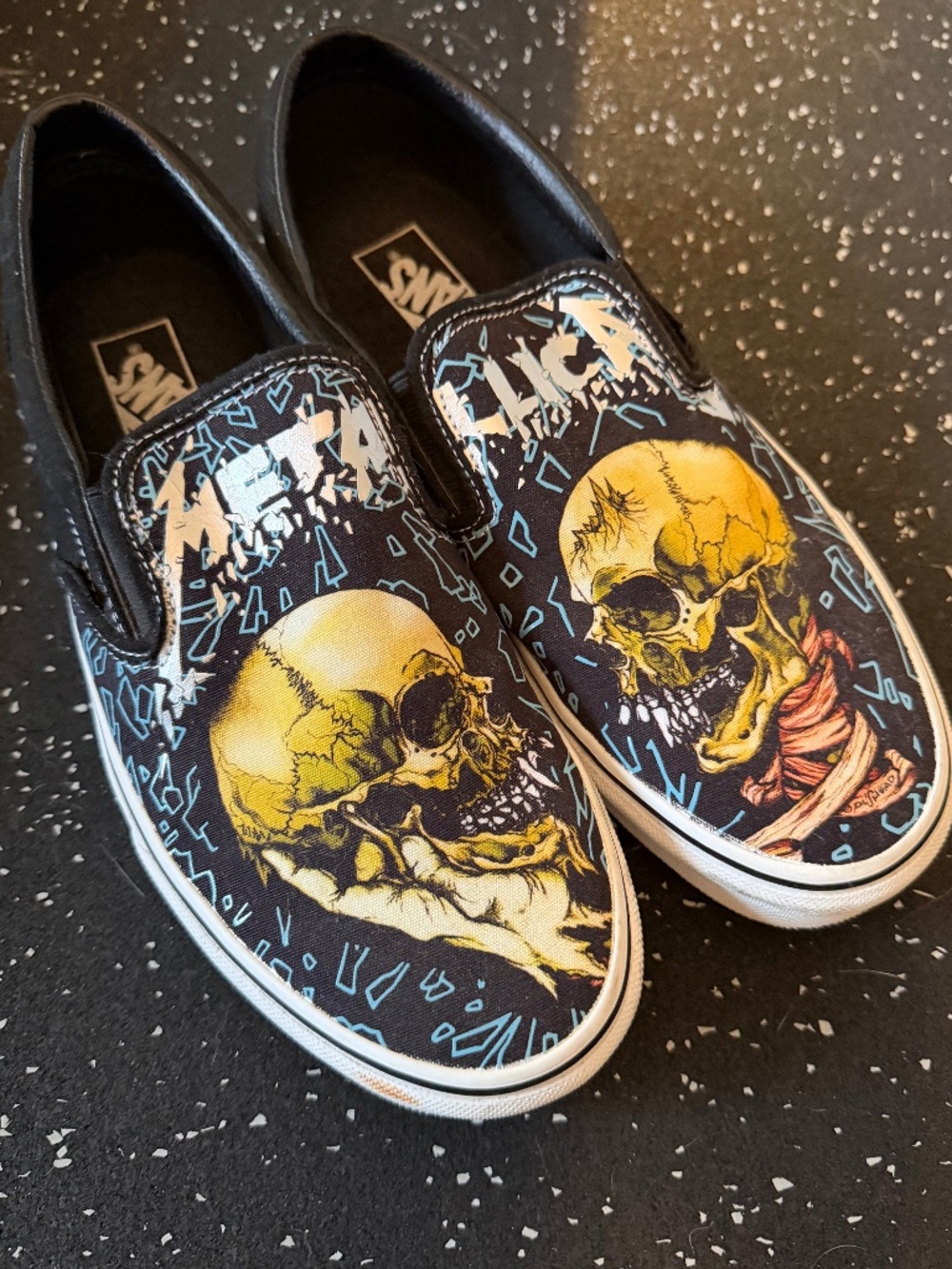 Metallica Slip on Vans Size 10.5M